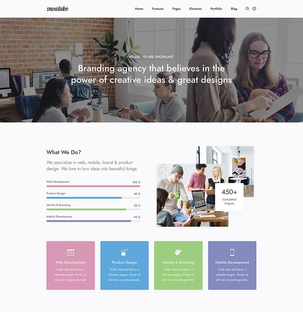 Snowlake Jekyll Theme screenshot 1 of 5