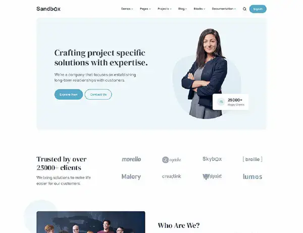 Sandbox Jekyll Theme preview