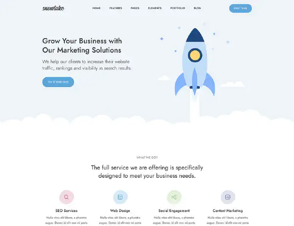Snowlake Jekyll Theme preview