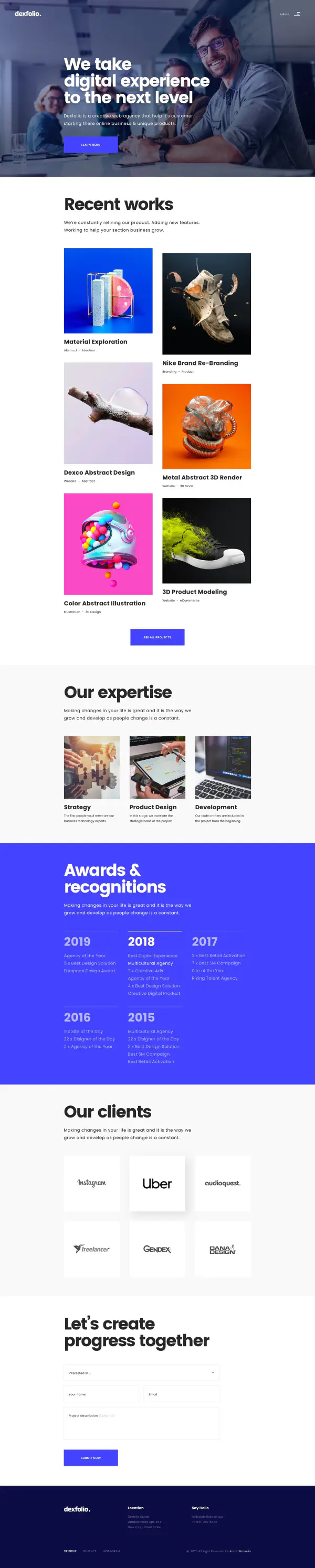 Dexfolio Jekyll Theme